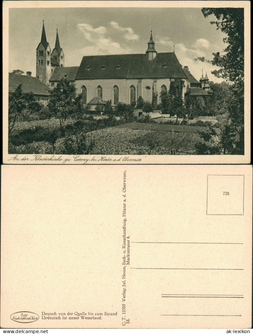 Ansichtskarte Höxter (Weser) Klosterkirche Corvey, Region Oberweser 1920 - Hoexter