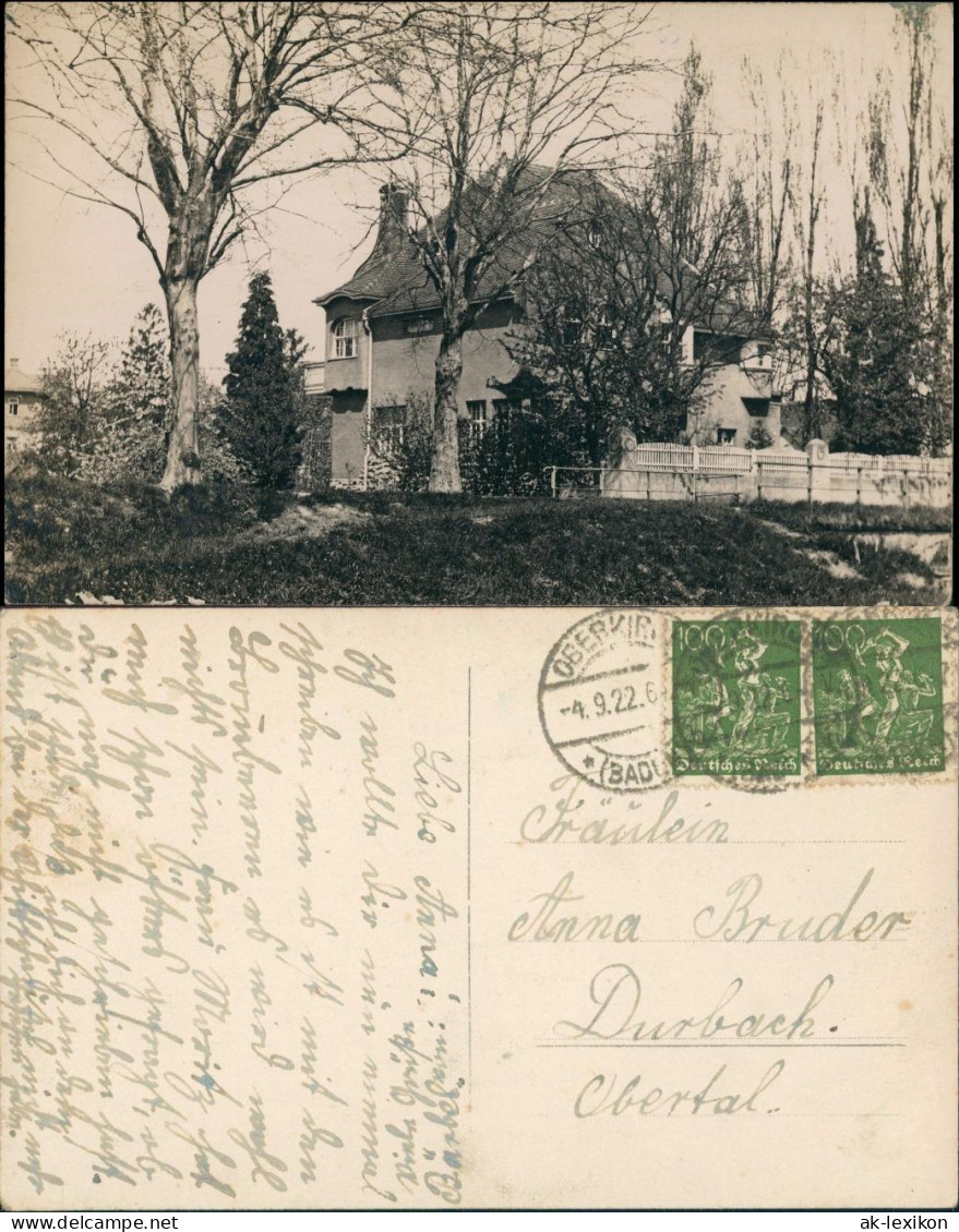 Ansichtskarte Oberkirch (Baden) Villa - Privatfotokarte 1922 - Oberkirch