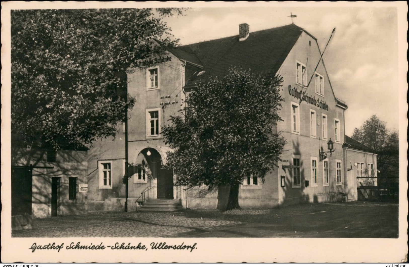 Ansichtskarte Ullersdorf-Radeberg Gasthof Schmiedeschänke  B Dresden 1932 - Radeberg