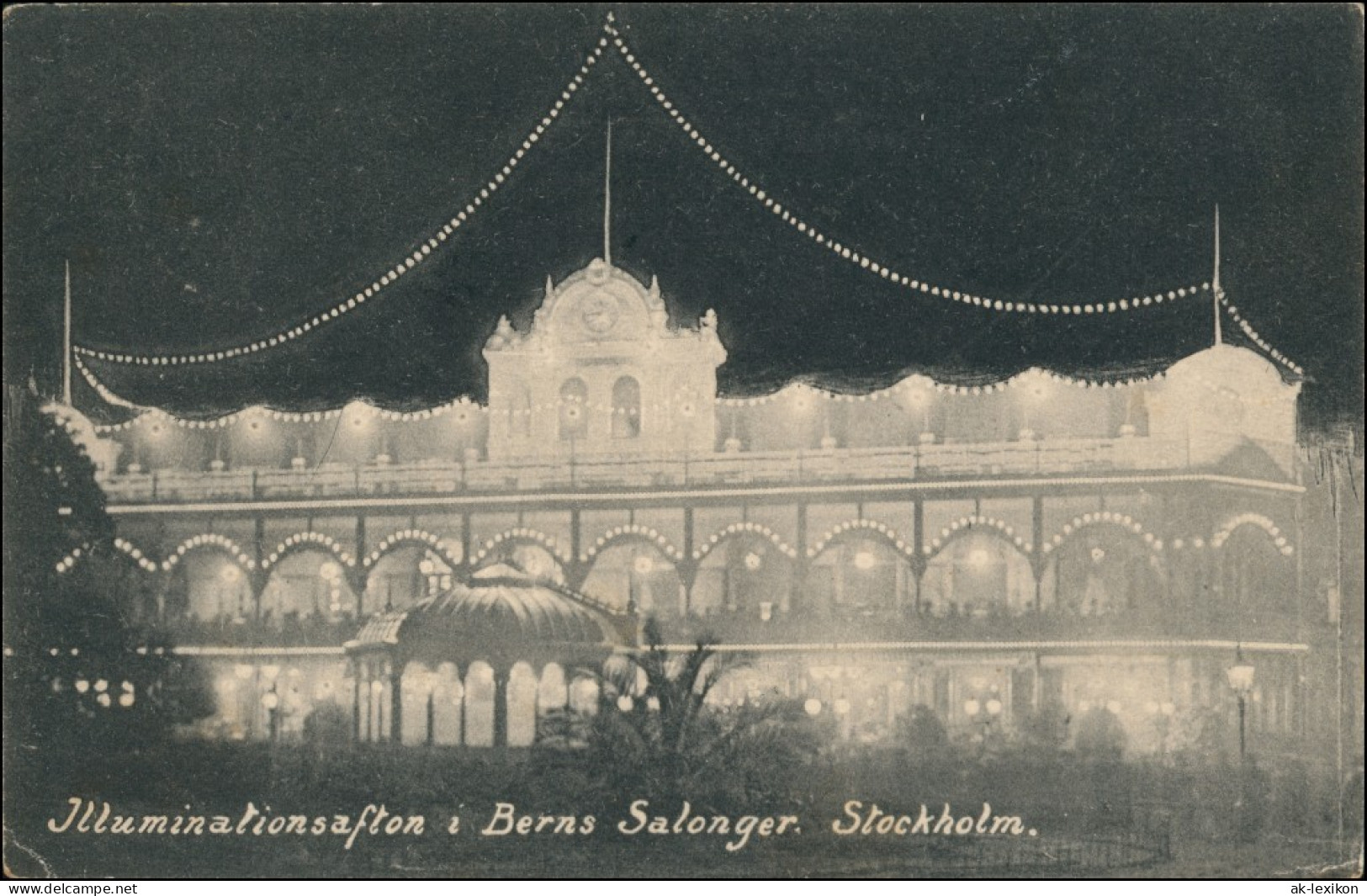 Postcard Stockholm Illuminationsafton I Berns Salonger 1912 - Schweden