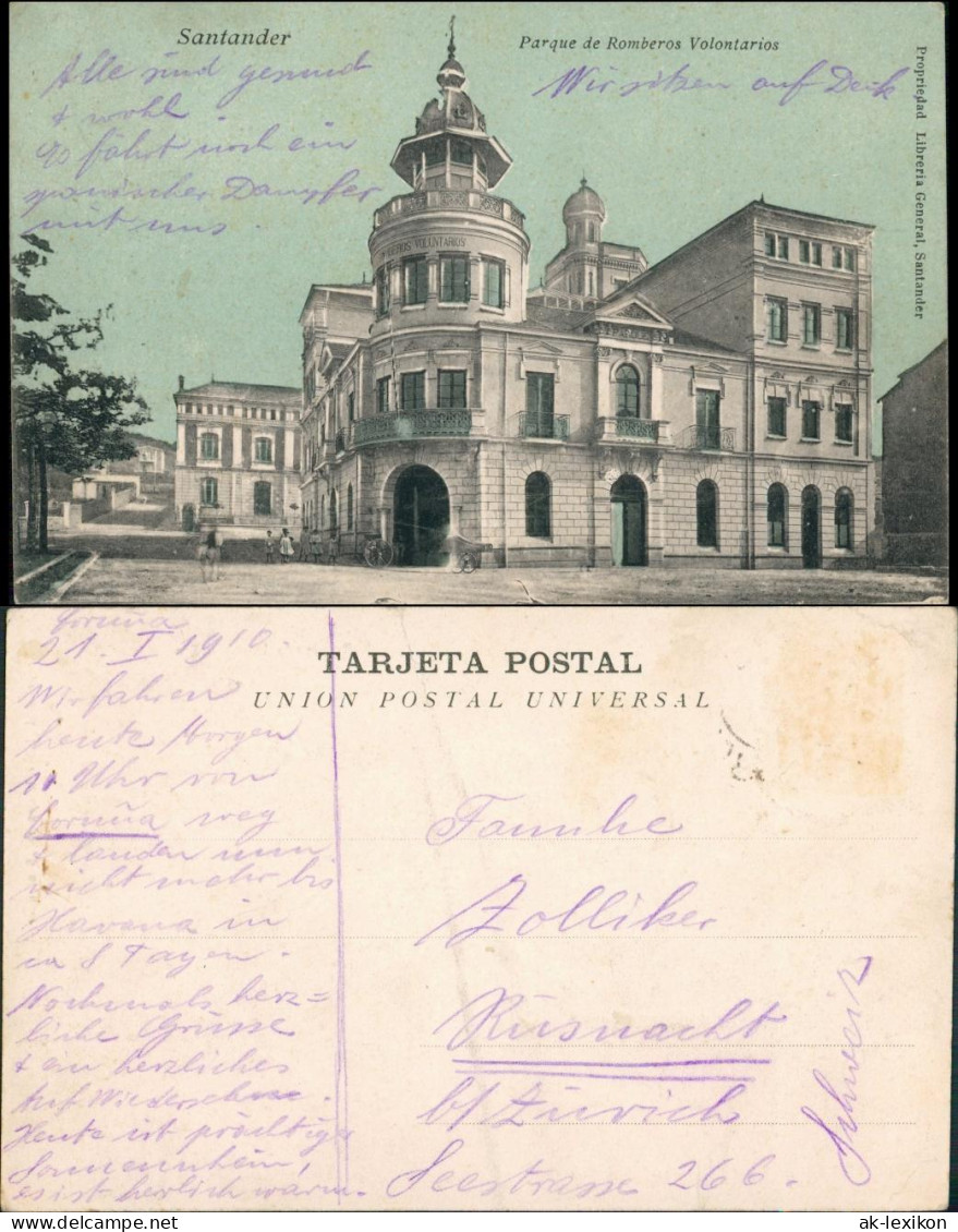 Postales Santander Parque De Romberos Volontaires 1918 - Sonstige & Ohne Zuordnung