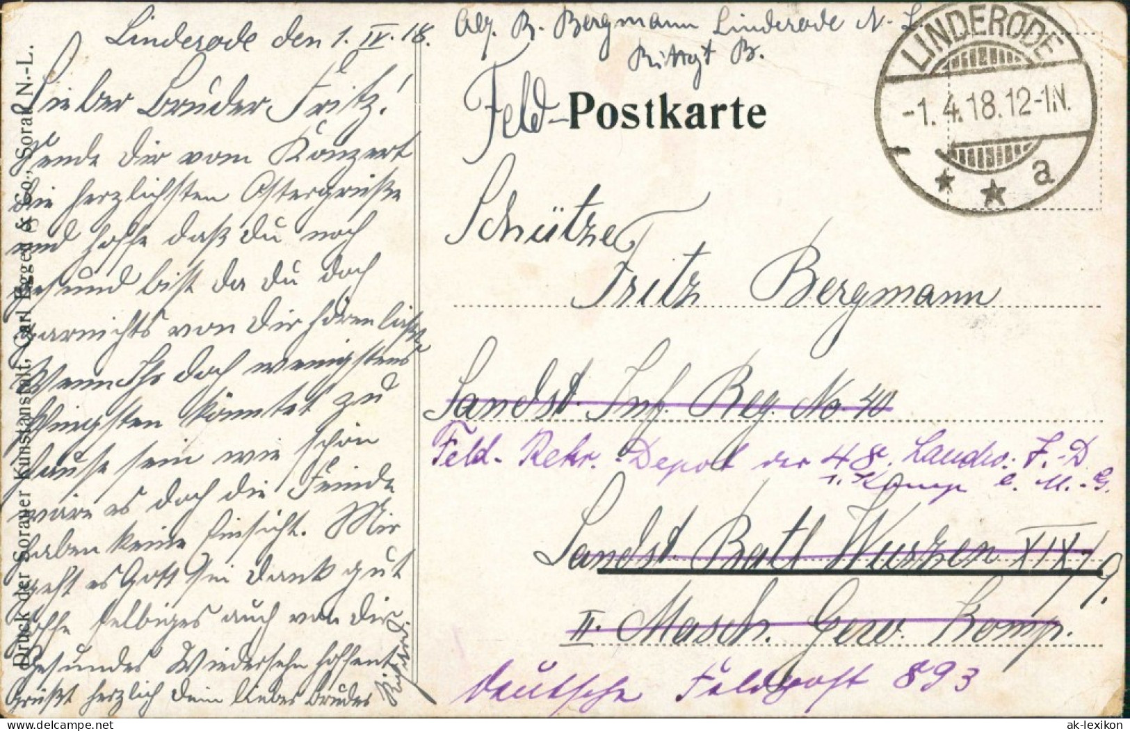 Schönwalde Neumark-Sternberg (Neumark) Prześlice Torzym Straße, Gasthof 1918 - Neumark