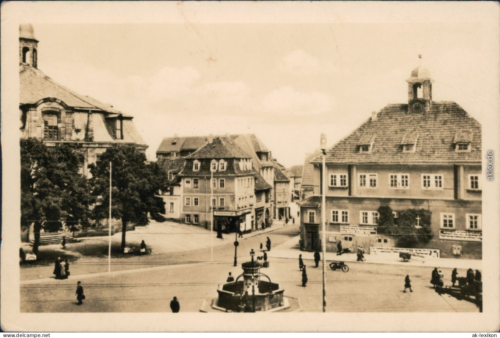 Ansichtskarte Waltershausen Marktplatz 1956  - Waltershausen