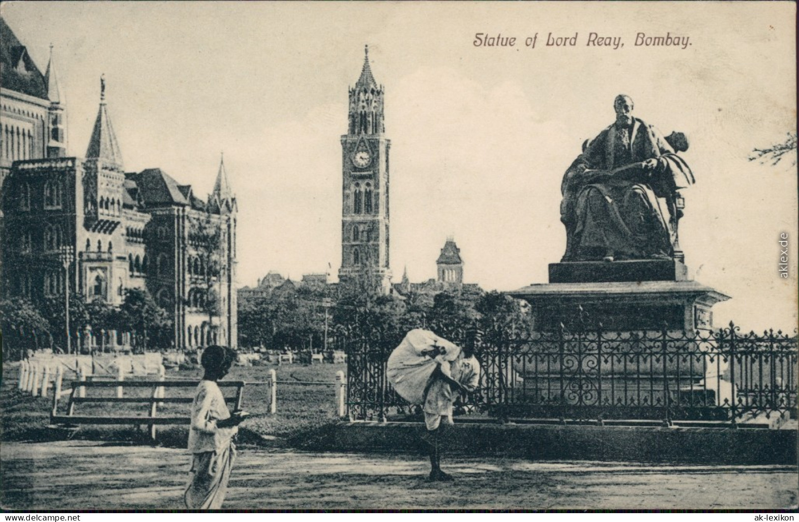 Ansichtskarte Mumbai (Bombay) Straßenpartie Und Statue Des Loard Reay 1910  - India