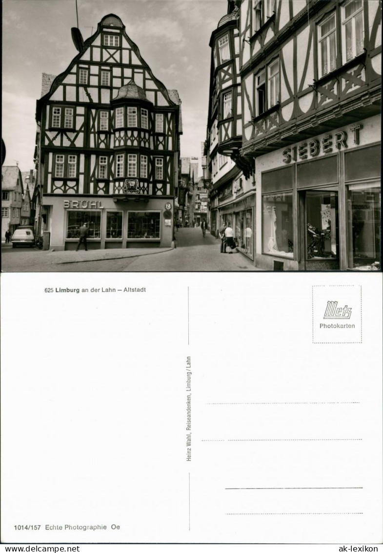 Ansichtskarte Limburg (Lahn) Straße Altstadt - Geschäfte 1962 - Limburg