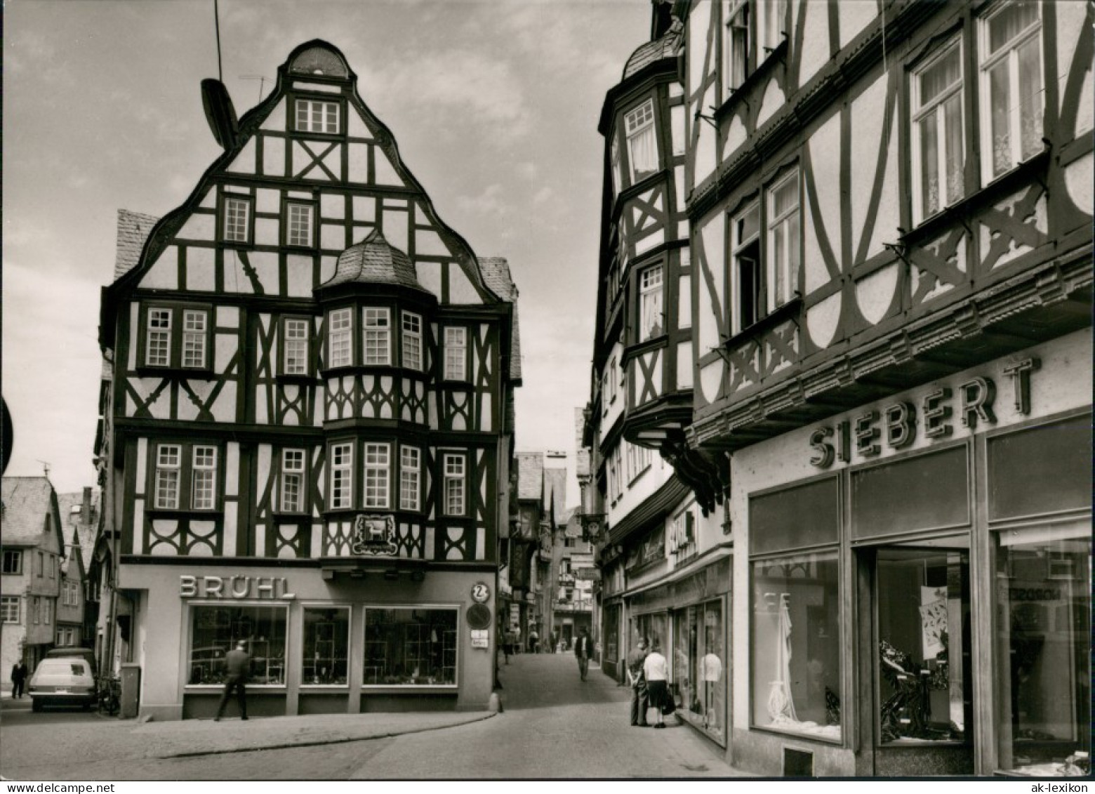 Ansichtskarte Limburg (Lahn) Straße Altstadt - Geschäfte 1962 - Limburg