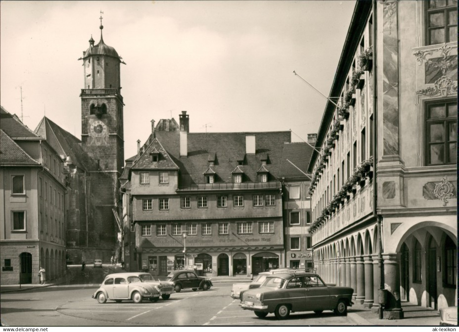 Ansichtskarte Memmingen Marktplatz VW Käfer Beetle 1962 - Memmingen