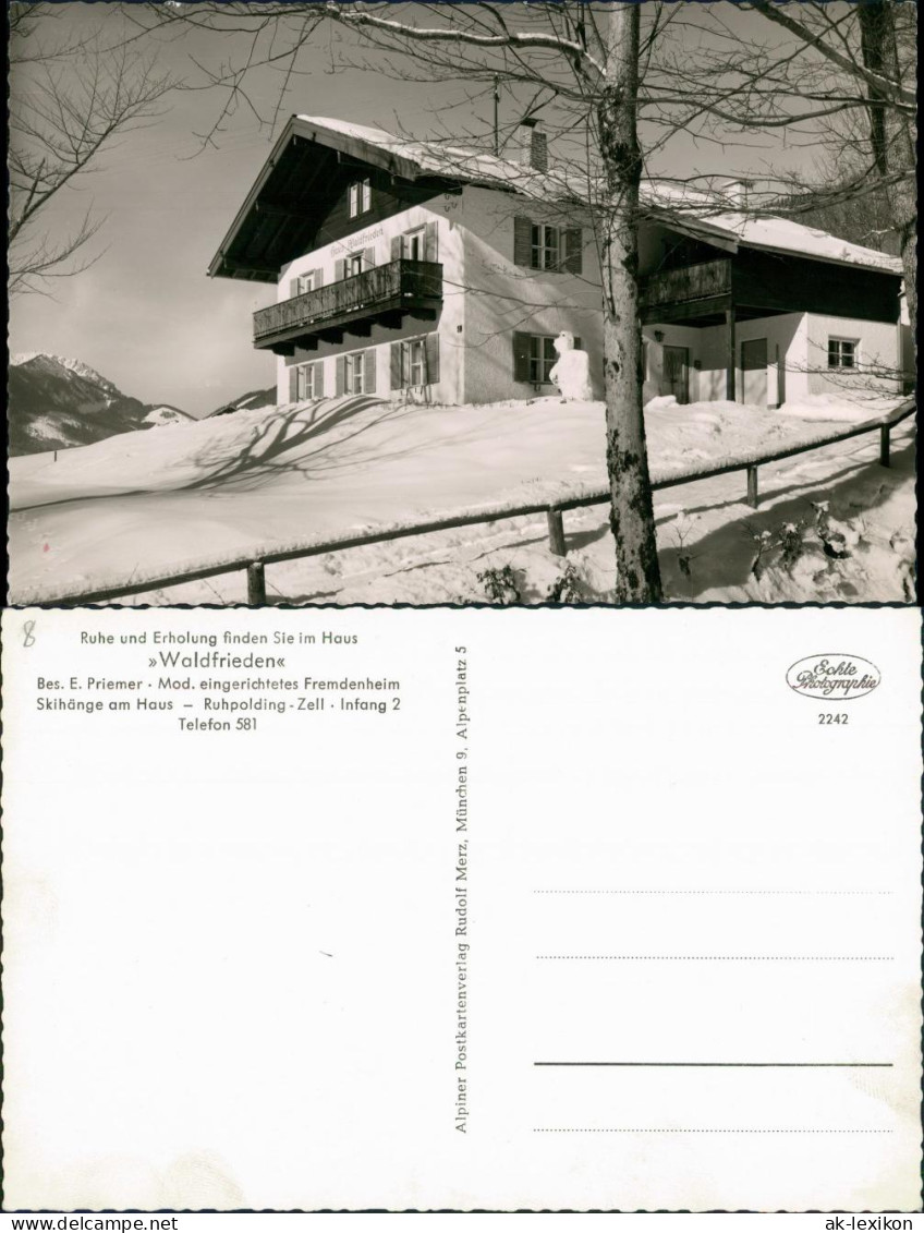 Ruhpolding Partie Am Haus WALDFRIEDEN, Unterkunft Mit Skihang 1960 - Ruhpolding