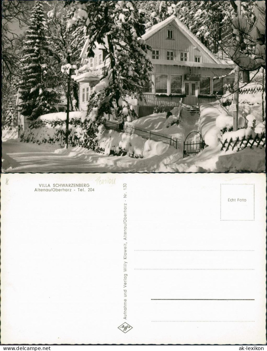 Ansichtskarte Altenau-Clausthal-Zellerfeld Villa Schwarzenberg 1963 - Altenau