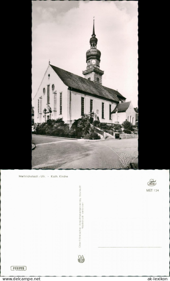 Ansichtskarte Mellrichstadt Strassen Partie A.d. Kath. Kirche 1960 - Mellrichstadt