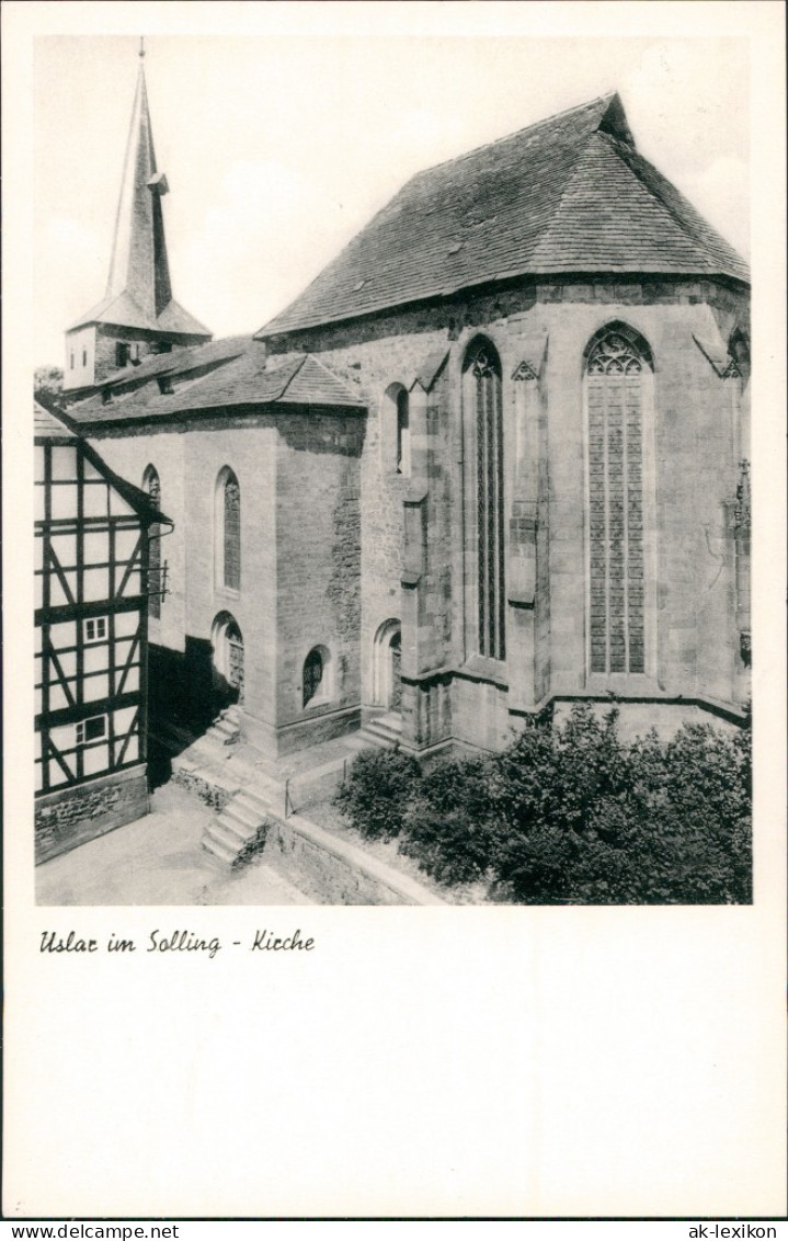 Ansichtskarte Uslar Partie An Der Kirche, Church 1960 - Uslar