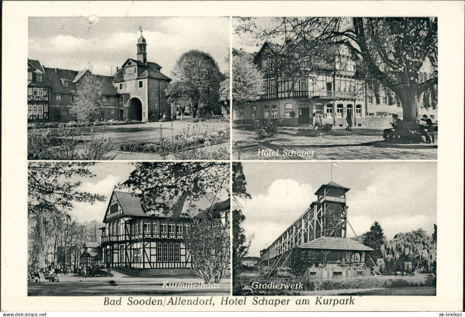 Bad Sooden-Allendorf Mehrbild-AK Mit Hotel Schaper Am Kurpark 1955 - Bad Sooden-Allendorf