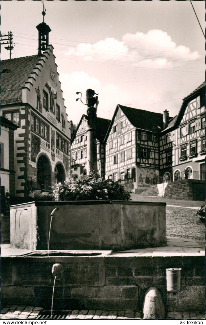 Ansichtskarte Schiltach Marktbrunnen Und Rathaus 1960 - Schiltach