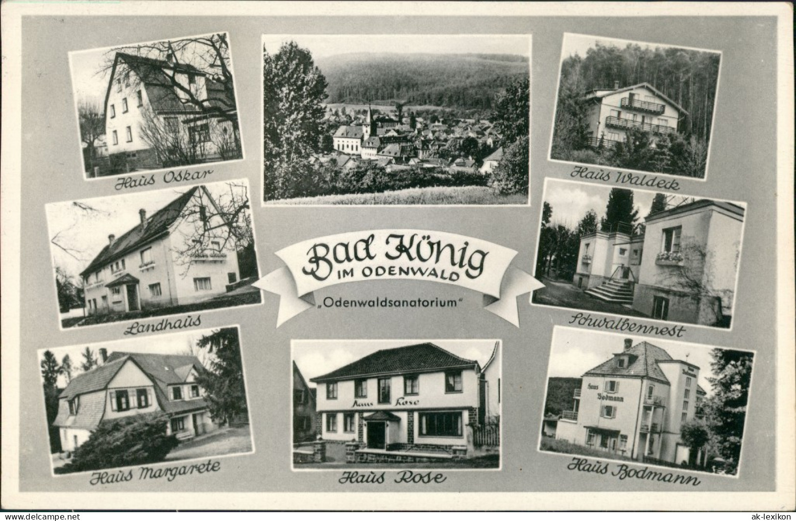 Bad König Odenwald Mehrbild-AK Mit Haus Oskar, Waldeck, Schwalbennest Uvm. 1955 - Bad Koenig