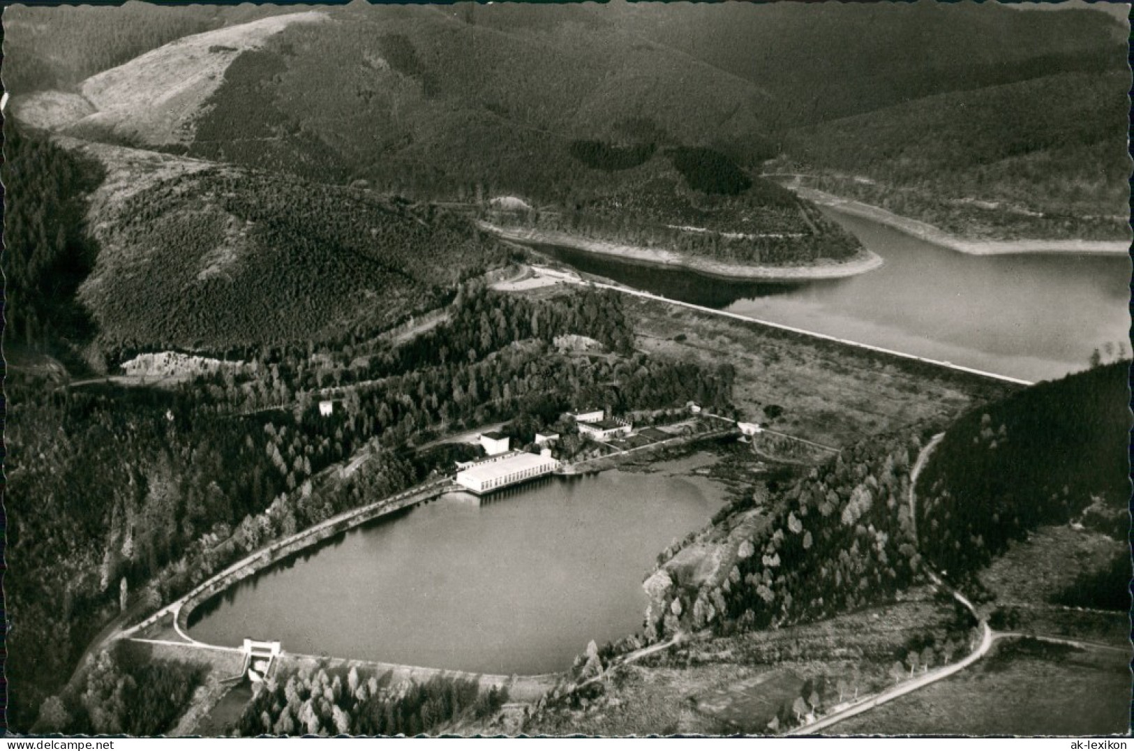 Ansichtskarte Osterode (Harz) Luftaufnahme Luftbild Sösetalsperre 1960 - Osterode