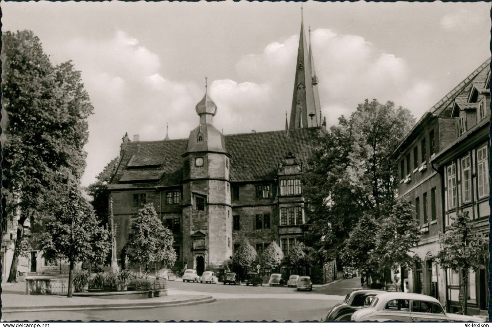 Ansichtskarte Alfeld (Leine) Rathaus Strassen Partie, Autos 1960 - Alfeld