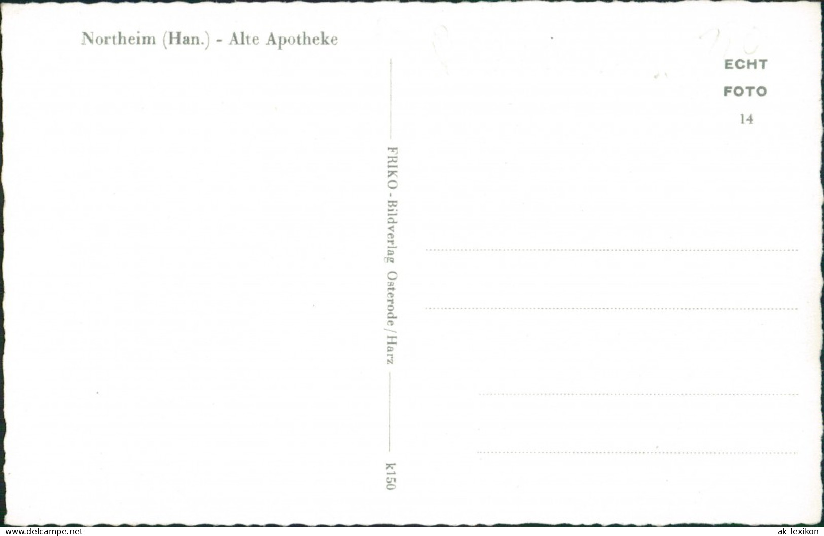 Ansichtskarte Northeim Straßen Partie Alte Apotheke, Fachwerkhaus 1960 - Northeim