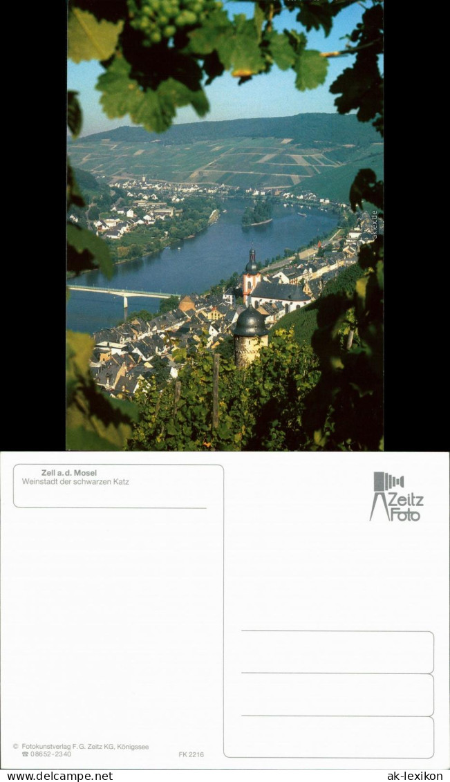 Ansichtskarte Zell/Mosel Blick Auf Den Ort Mit Mosel 4 1995 - Zell