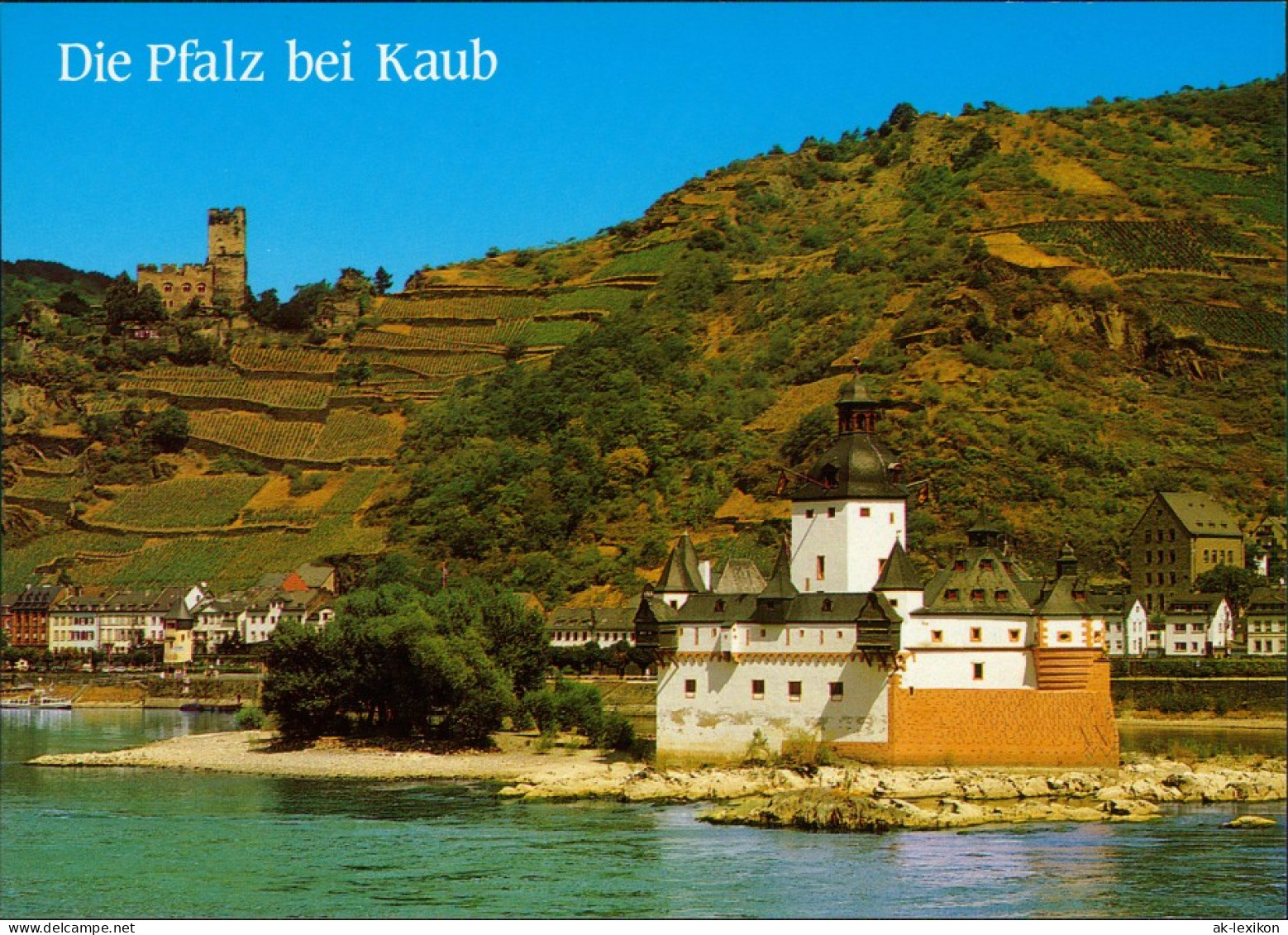 Ansichtskarte Kaub Burg Gutenfels Und Burg Pfalz 1995 - Kaub