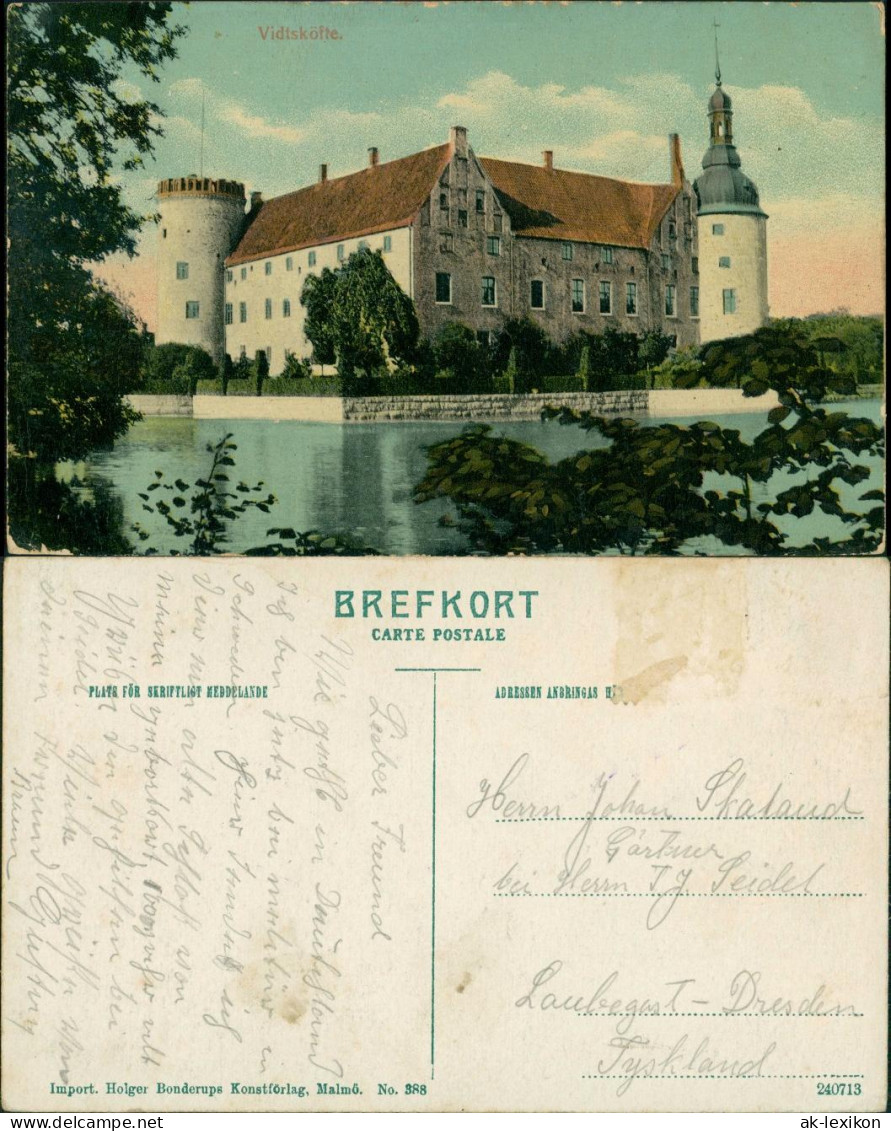 Postcard Vittskövle Partie Am Wasserschloß 1914  - Sweden