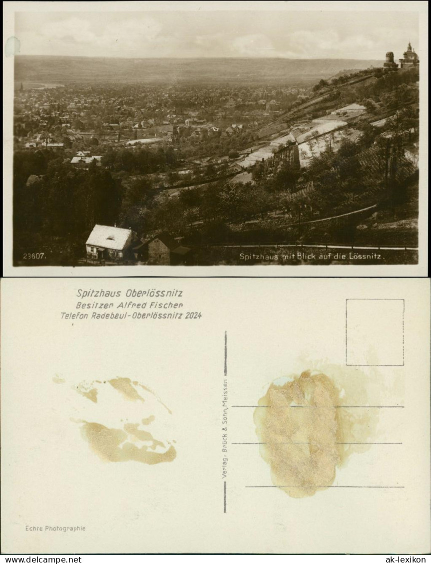 Ansichtskarte Oberlößnitz-Radebeul Spitzhaus Mit Blick Nach Lössnitz 1932  - Radebeul