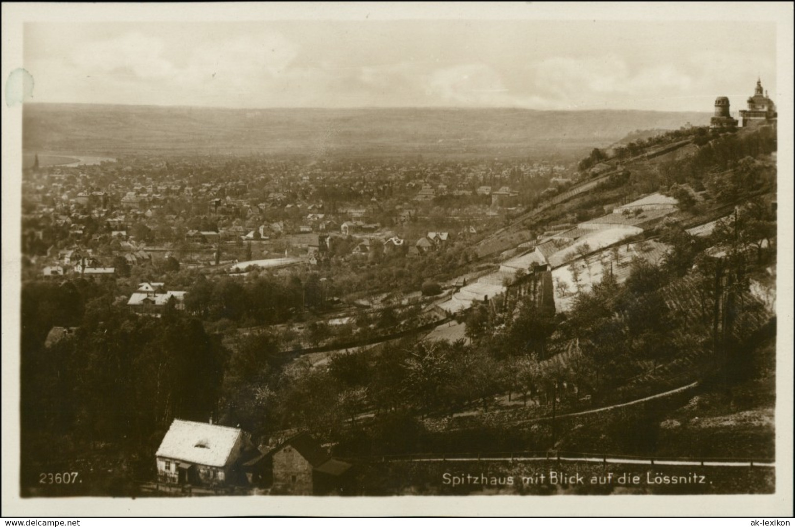 Ansichtskarte Oberlößnitz-Radebeul Spitzhaus Mit Blick Nach Lössnitz 1932  - Radebeul