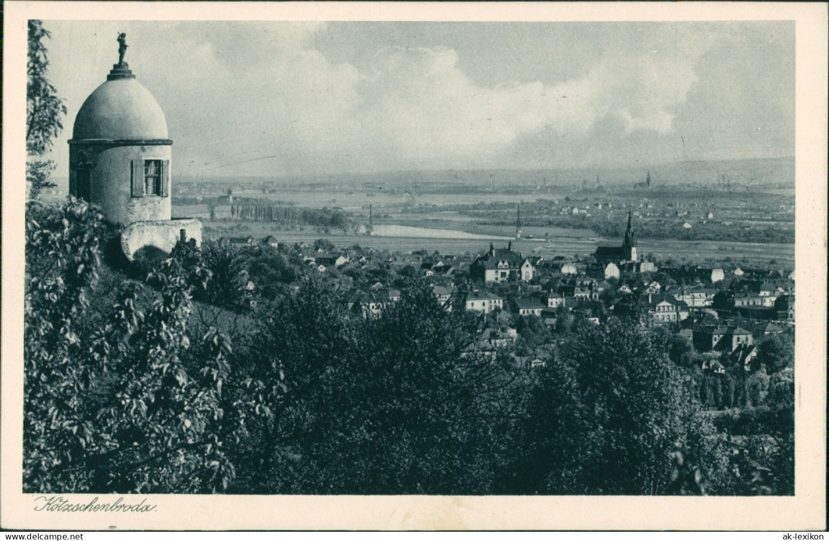 Ansichtskarte Kötzschenbroda-Radebeul Pavillon - Blick Auf Die Stadt 1928  - Radebeul