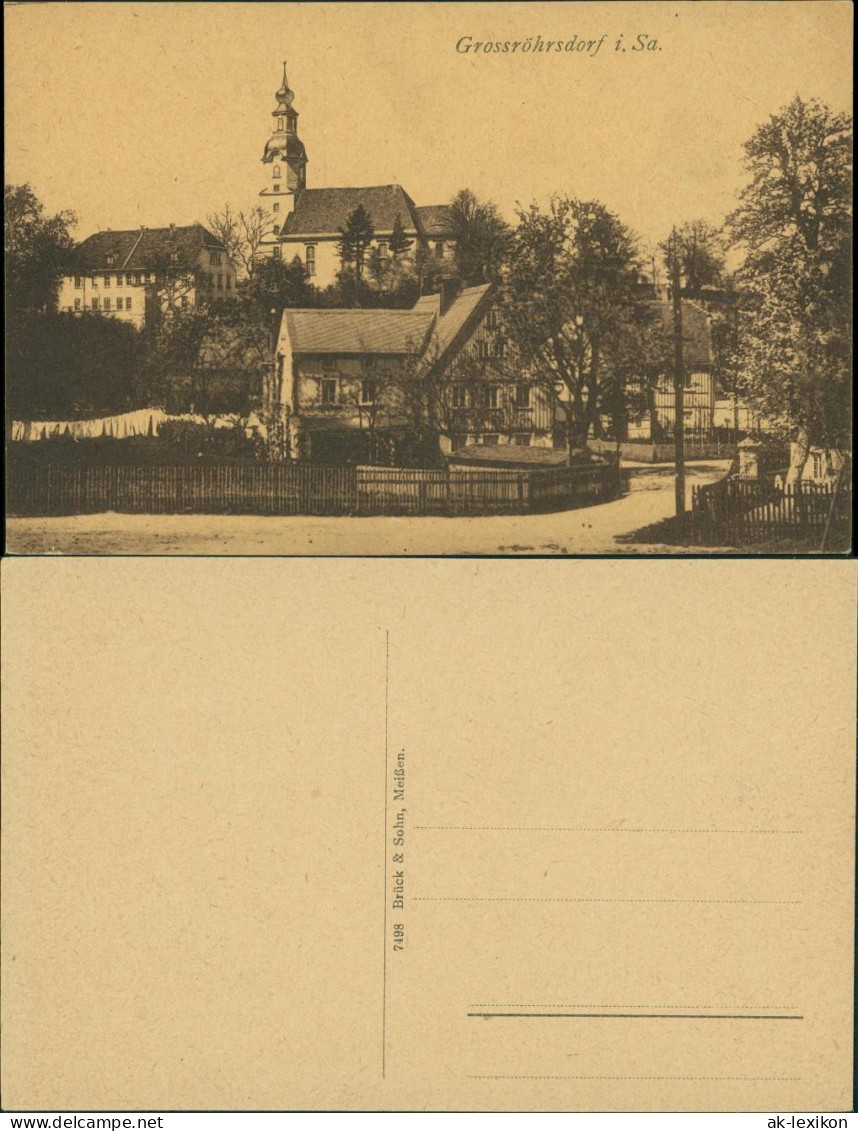 Ansichtskarte Großröhrsdorf Stadtpartie 1922  - Grossröhrsdorf