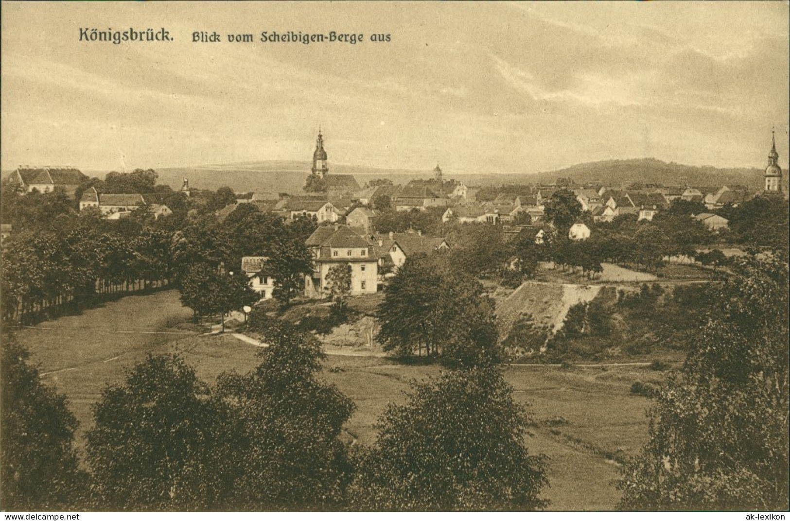 Ansichtskarte Königsbrück Kinspork Blick Vom Scheibigen Berge Aus 1913  - Koenigsbrueck