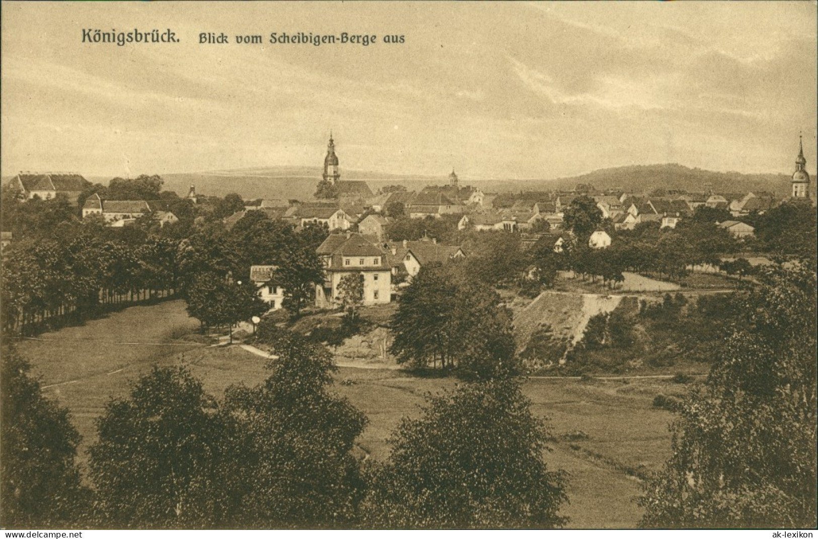 Ansichtskarte Königsbrück Kinspork Blick Vom Scheibigen Berge Aus 1913  - Königsbrück