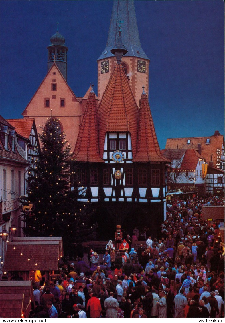 Ansichtskarte Michelstadt Historischer Weihnachtsmarkt Am Rathaus 1995 - Michelstadt