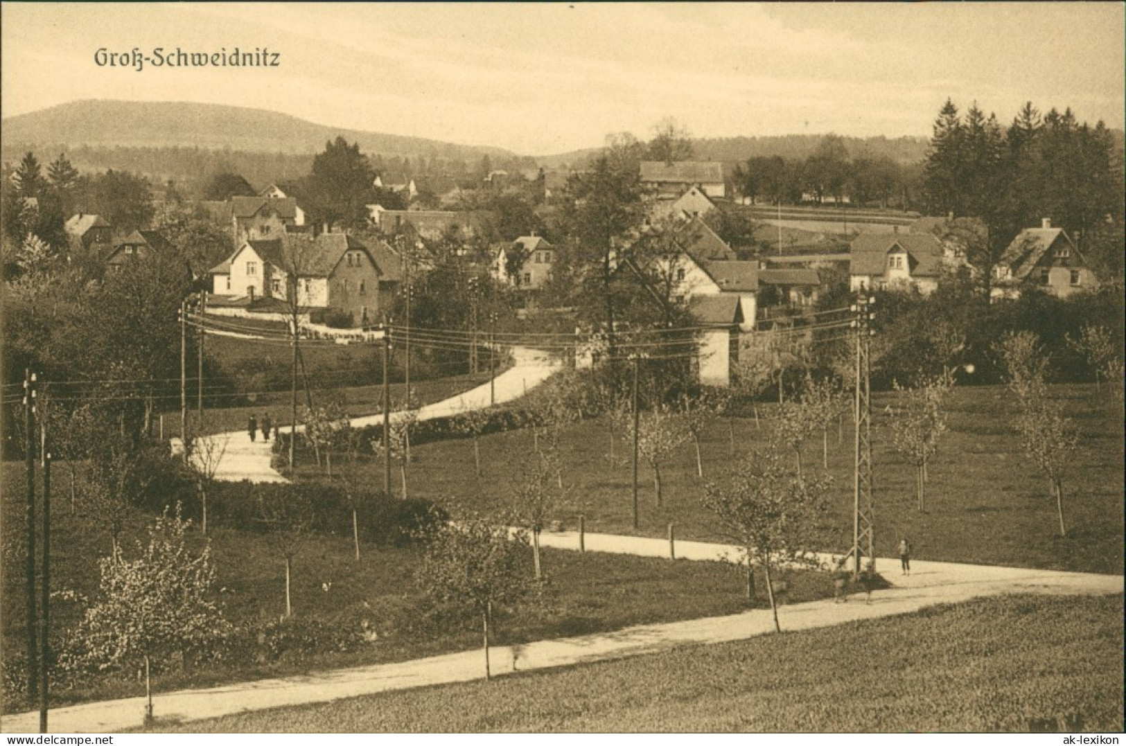 Großschweidnitz (OL) Swó&#324;ca Straßenpartie Zur Stadt 1914  - Grossschweidnitz