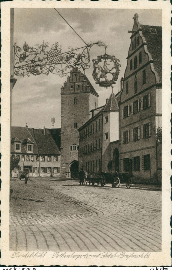 Ansichtskarte Dinkelsbühl Rothenburger Tor - Spital 1928 - Dinkelsbuehl