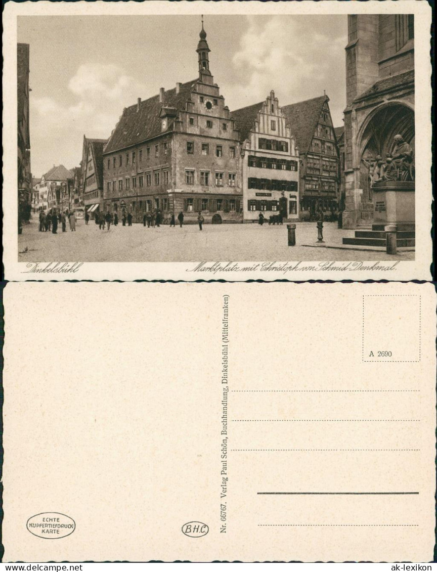 Ansichtskarte Dinkelsbühl Marktplatz 1928 - Dinkelsbühl