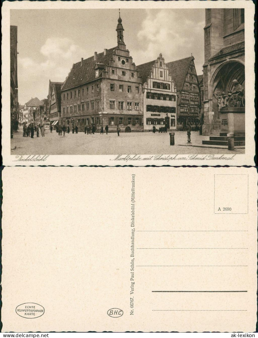 Ansichtskarte Dinkelsbühl Marktplatz 1928 - Dinkelsbuehl