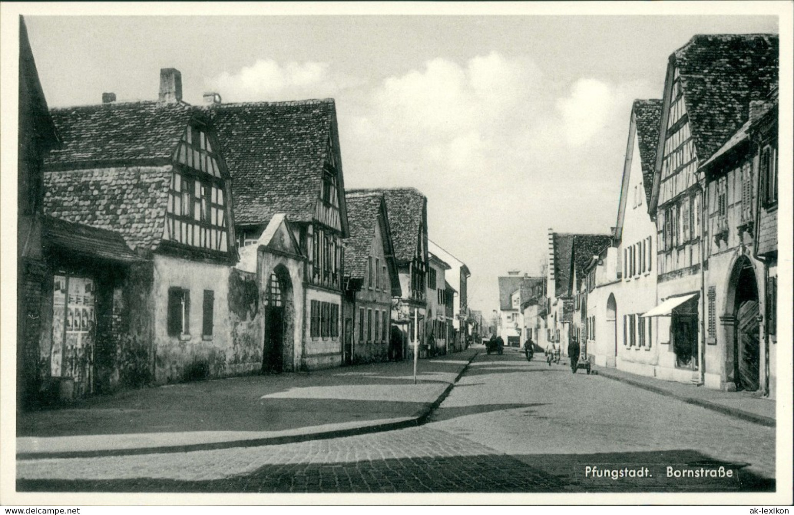 Ansichtskarte Pfungstadt Bornstraße 1934 - Pfungstadt