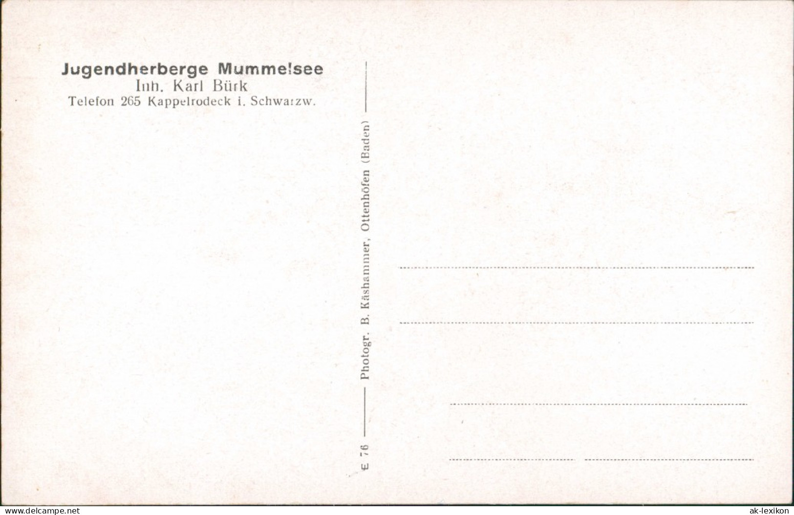 Ansichtskarte Achern 2 Bild Mummelsee Deutsche Jugendherberge 1932 - Achern