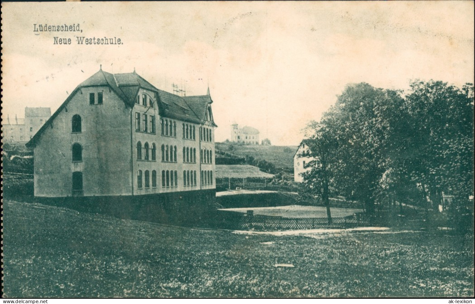 Ansichtskarte Lüdenscheid Partie An Der Neuen Westschule 1909 - Lüdenscheid