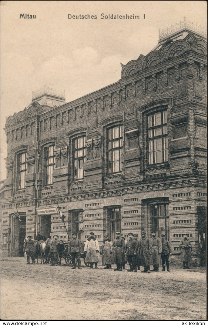 Postcard Mitau Jelgava Елгава Derutsches Soldatenheim 1 1916 - Lettland