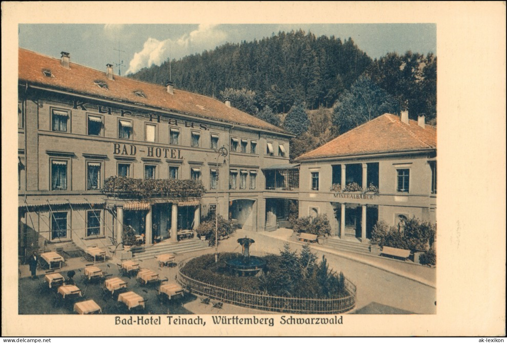 Ansichtskarte Bad Teinach-Zavelstein Bad Hotel - Hans Schanz 1922 - Bad Teinach