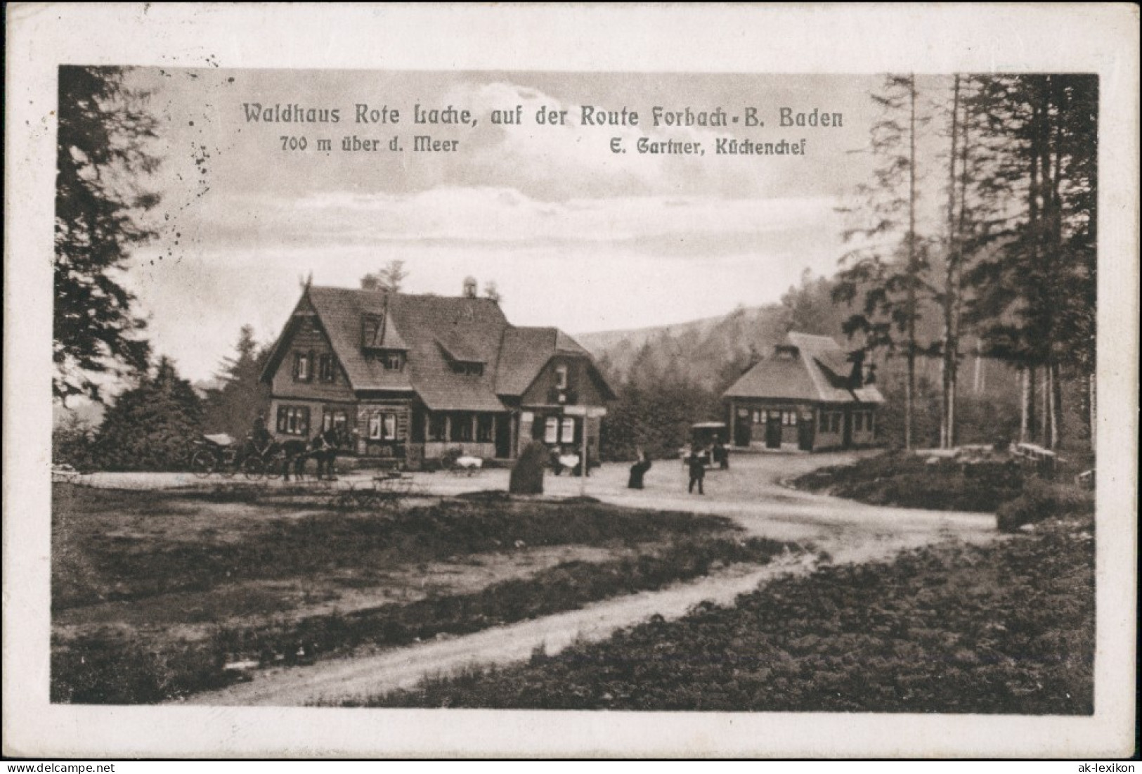 Ansichtskarte Forbach (Baden) Waldhaus Rote Lache 1924 - Forbach