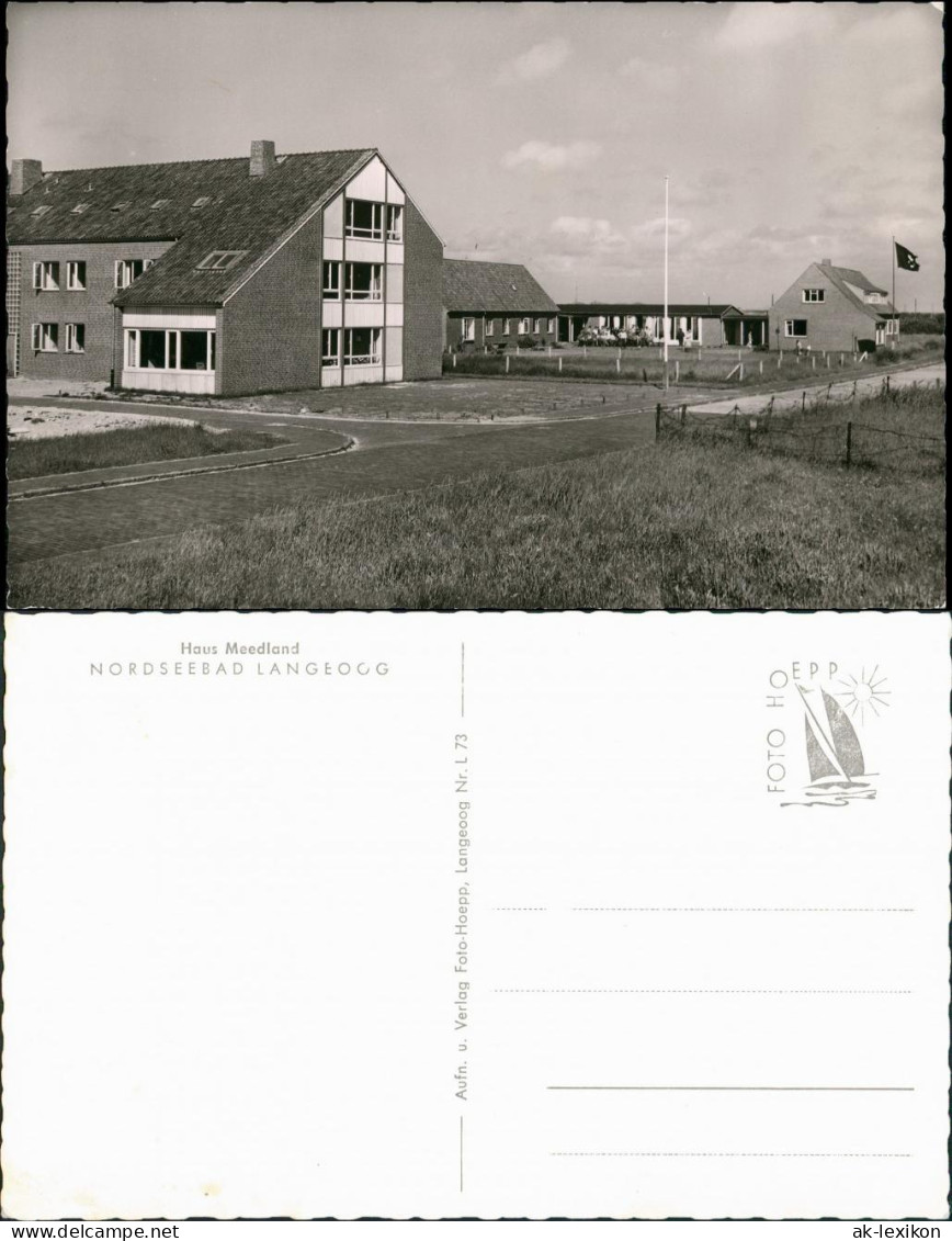 Ansichtskarte Langeoog Partie Am Haus Meedland 1960 - Langeoog