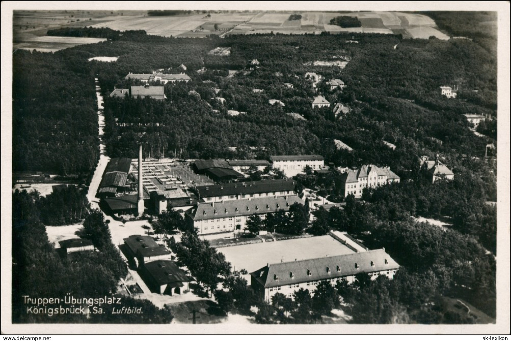 Ansichtskarte Königsbrück Kinspork Luftbilder Truppenübungsplatz 1935 - Koenigsbrueck