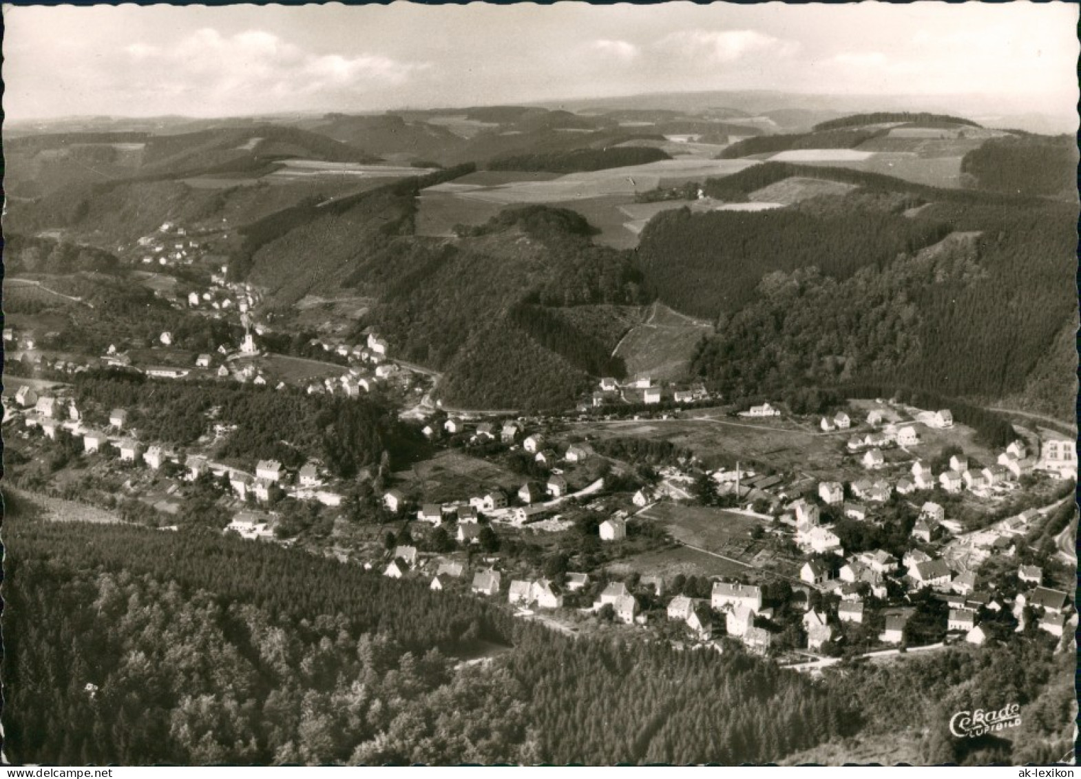 Ansichtskarte Werdohl Luftbild Werdohl Ortsteil EVEKING Vom Flugzeug Aus 1961 - Werdohl