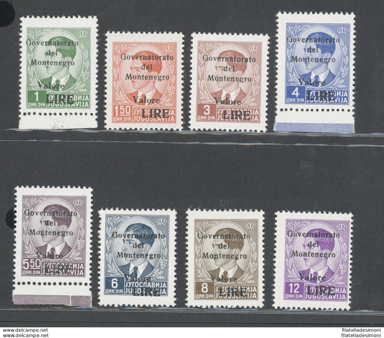 1942 Montenegro , N° 40/47  Serie Di 8 Valori  (Non Completa) - MNH** Sigla - S - Other & Unclassified