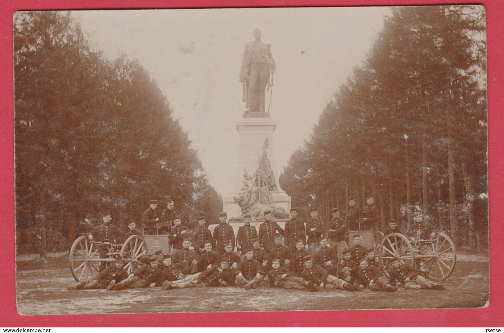 Leopoldsburg / Kamp Van Beverloo - Groep Soldaten- 1913 - Fotokaart /  Monument ( Voir Verso ) - Leopoldsburg (Beverloo Camp)