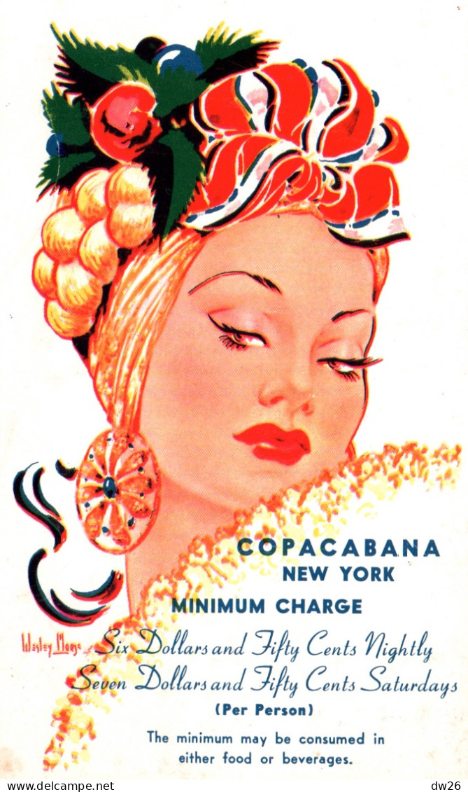 Restaurant Bar Jules Podell's Copacabana, New York - Six Dollars And Fifty Cents Nightly - Illustration Wesley Morje - Bars, Hotels & Restaurants