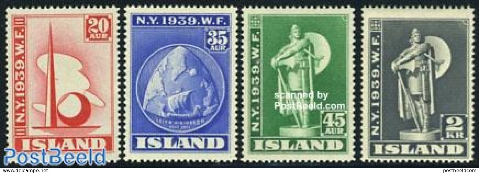 Iceland 1939 World Expo New York 4v, Mint NH, Various - World Expositions - Nuevos