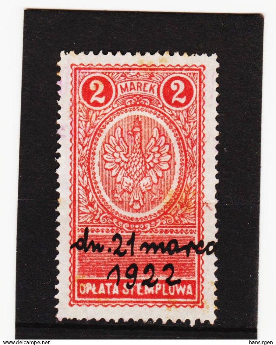 CAO517 P O L E N 1922 OPLATA STEMPLOWA 2 MAREK  Gestempelt SIEHE ABBILDUNG - Revenue Stamps