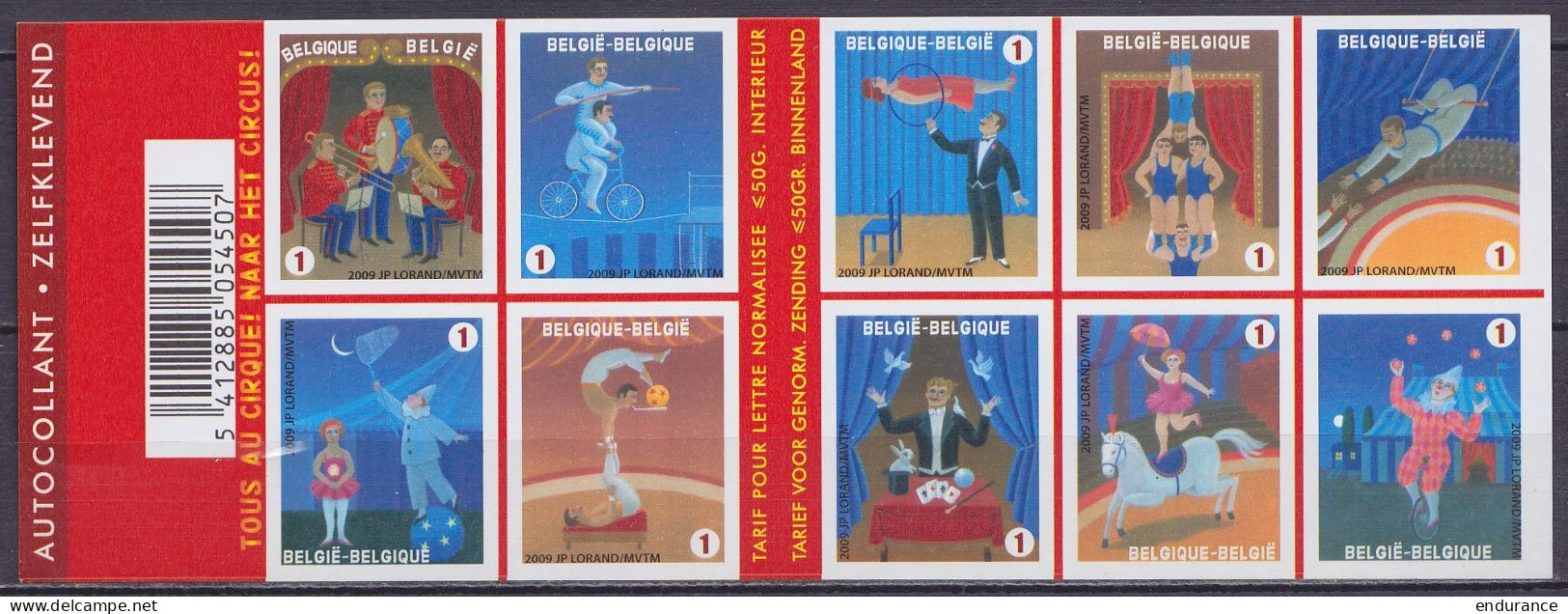 Carnet B105 Non Dentelé ** Le Cirque 2009 (numéro Au Dos) - 2001-…